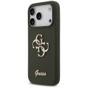 Guess nakładka Silicone Big 4G Script do iPhone 17 Pro Max khaki
