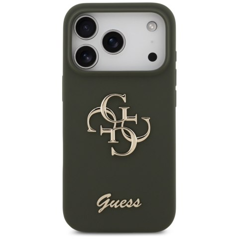 Guess nakładka Silicone Big 4G Script do iPhone 17 Pro Max khaki