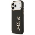 Karl Lagerfeld nakładka PU leather case with Karl script logo and metal camera buttons do iPhone 17 Pro Max beżowa