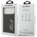 Karl Lagerfeld nakładka PU leather case with Karl script logo and metal camera buttons do iPhone 17 Pro Max beżowa