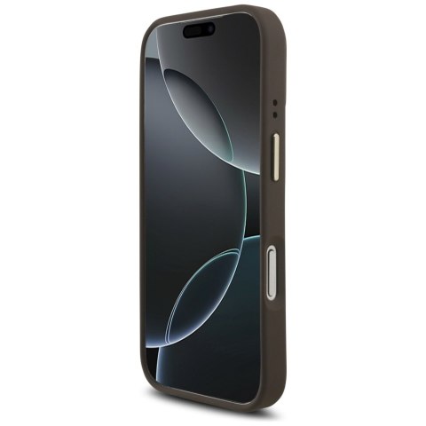 Guess nakładka 4G Big 4G Classic Logo Big Strap Metal Buttons do iPhone 17 Pro brązowa