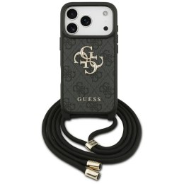 Guess nakładka 4G Big Logo Cord Stap Crossbody do iPhone 17 Pro czarna