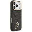 Guess nakładka 4G Strass Logo & Big Strap Metal Buttons MagSafe do iPhone 17 Pro czarna