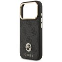 Guess nakładka 4G Strass Logo & Big Strap Metal Buttons MagSafe do iPhone 17 Pro czarna