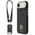 Guess nakładka 4G Strass Logo & Big Strap Metal Buttons MagSafe do iPhone Air czarna