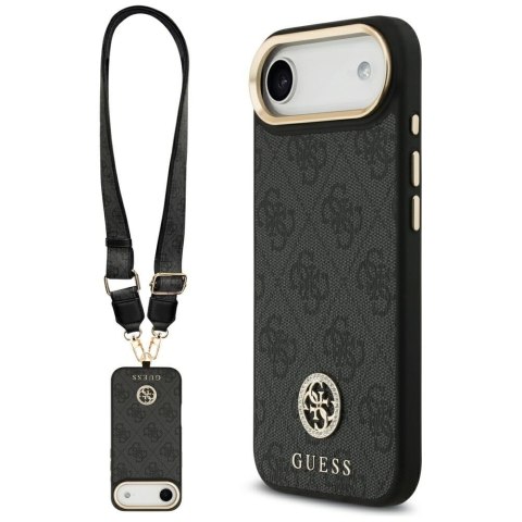 Guess nakładka 4G Strass Logo & Big Strap Metal Buttons MagSafe do iPhone Air czarna