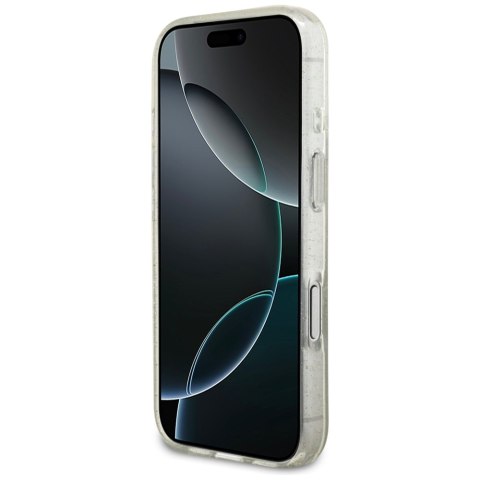 Guess nakładka IML Glitter Pearl Strap MagSafe do iPhone 17 Pro Max transparentna