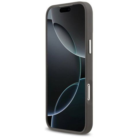 Karl Lagerfeld nakładka FW Grained Karl & Choupette Heads Pins & Logo do iPhone 17 Pro Max szara