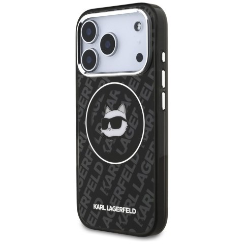 Karl Lagerfeld nakładka IML Choupette Head Logo MagSafe do iPhone 17 Pro Max czarna