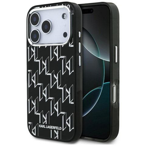 Karl Lagerfeld nakładka IML KL Monogram MagSafe do iPhone 17 Pro czarna