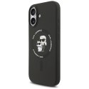 Karl Lagerfeld nakładka Silicone Karl&Choupette Ring MagSafe do iPhone 17 czarna
