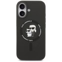 Karl Lagerfeld nakładka Silicone Karl&Choupette Ring MagSafe do iPhone 17 czarna
