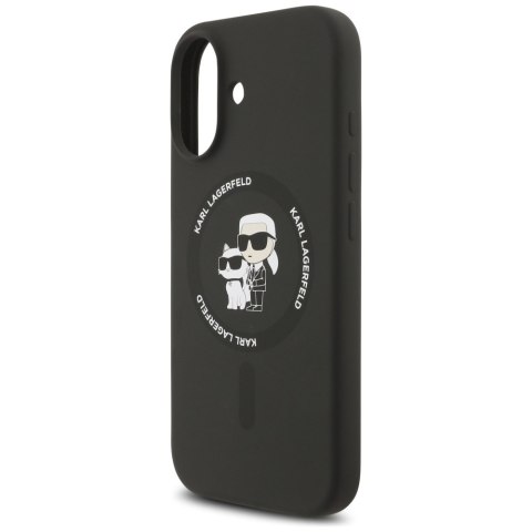 Karl Lagerfeld nakładka Silicone Karl&Choupette Ring MagSafe do iPhone 17 czarna
