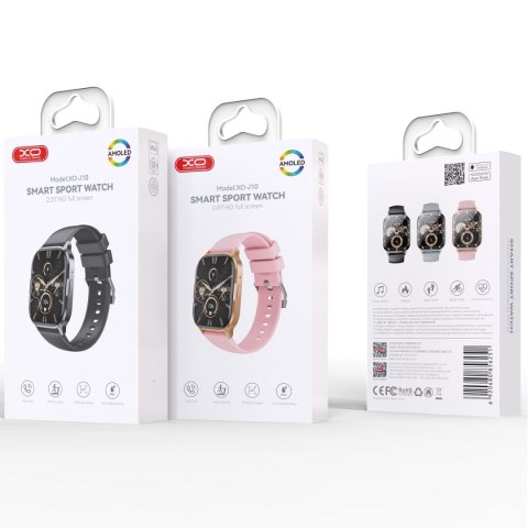 XO smartwatch J10 Amoled różowo-złoty