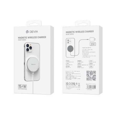 Devia ładowarka indukcyjna Smart magnetyczna 15W biała