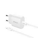 Devia ładowarka sieciowa Rocket PD 20W 1x USB-C biała + kabel USB-C - Lightning