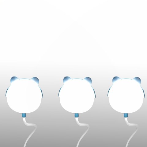 Lampka nocna LED miś 3W, 3000/4500/6000K, regulowana, 1200mAh, niebieska, LTC