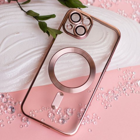 Nakładka Color Chrome Mag do Samsung Galaxy A17 4G / A17 5G / A18 5G różowo-złota