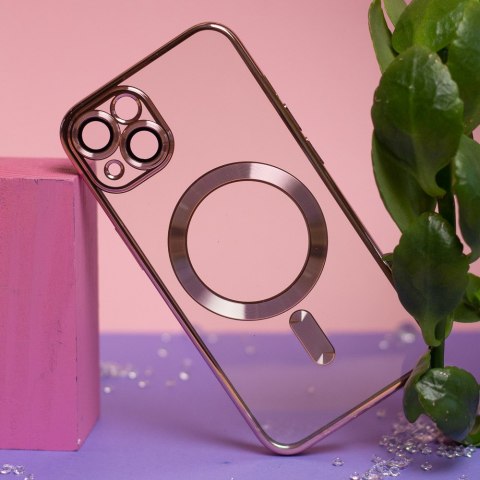 Nakładka Color Chrome Mag do Samsung Galaxy A17 4G / A17 5G / A18 5G różowo-złota