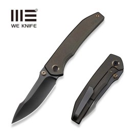 Nóż składany WeKnife Ryson Bronze Titanium, Polished Gray M390 by Sam Tran (WE24086-3)