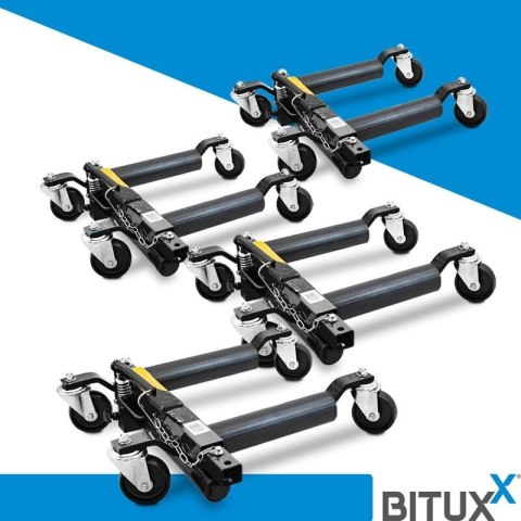 Wózek manewrowy hydrauliczny pod koła 4 sztuki czarny