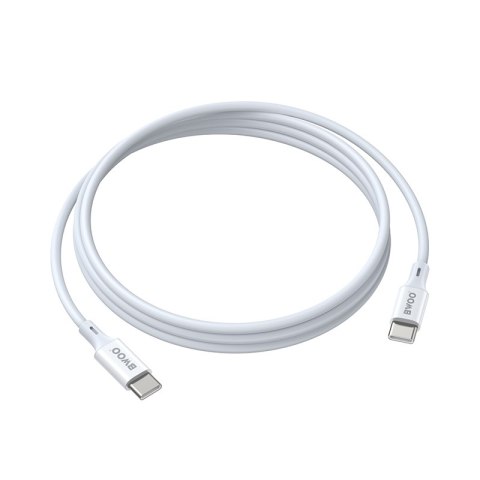 BWOO kabel USB-C - USB-C 2m 60W ABS + TPE biały