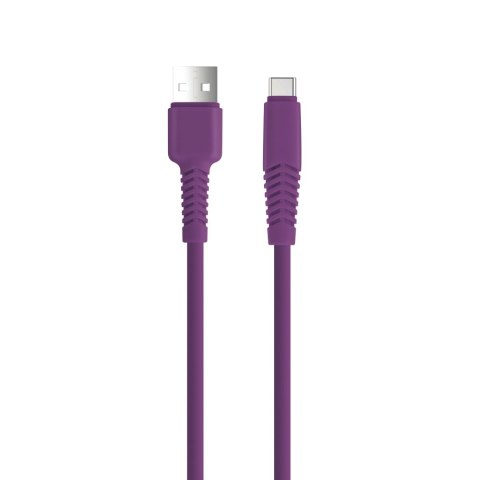 Setty kabel USB - USB-C 1,5 m 2,1A KSA-C-1.5219 fioletowy