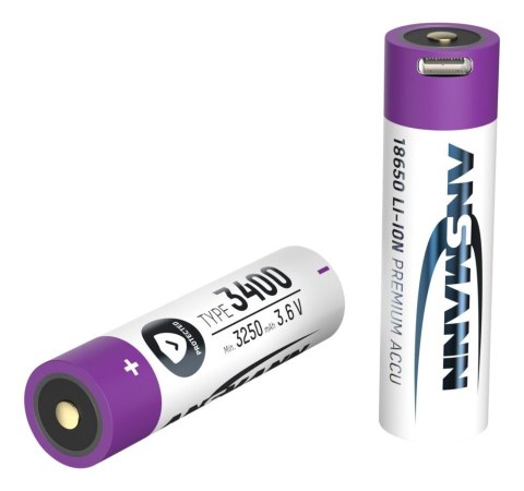 Akumulator Ansmann Li-Ion 18650 typ 3400 z USB-C