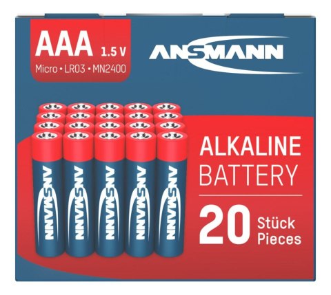 Baterie alkaliczne Ansmann AAA / LR03, 20 szt.