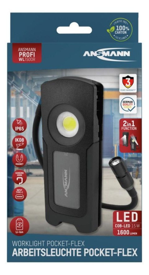 Lampa robocza Ansmann LED WL1500R 1600lm, aku
