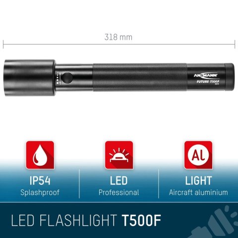 Latarka Ansmann LED Torch Future T500F,970 lm, 3xD