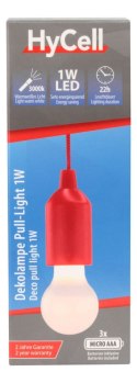 Żarówka LED HyCell PL1W, 25 lm, 3xAAA, czerwona