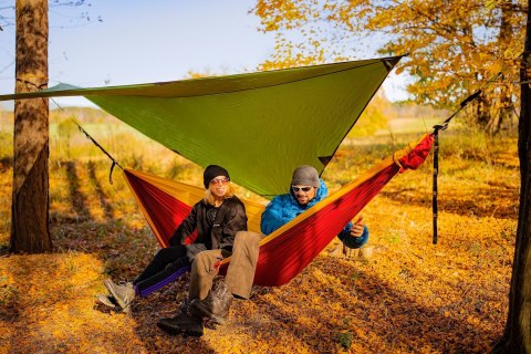 Hamak Ticket To The Moon Original Burgund/D.Yellow