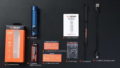 Latarka AceBeam EC20 SFT-25R HI Black WRGB 2500 lm