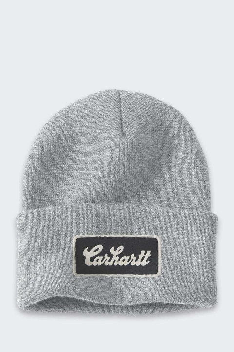 Czapka Carhartt Script Patch Beanie HEATHER GREY