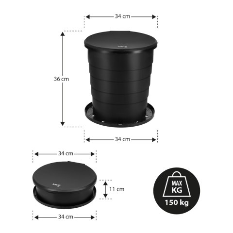 NC0024 TOALETA TURYSTYCZNA PRZENOŚNA SKŁADANA NILS CAMP