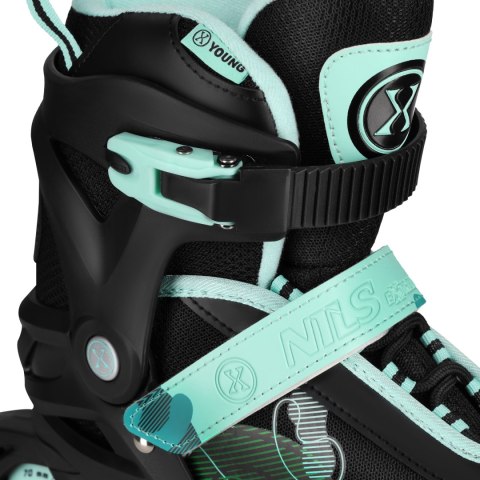 NA13808 ŁYŻWOROLKI COSMO ZIELONE ROZM. M(34-37) NILS EXTREME