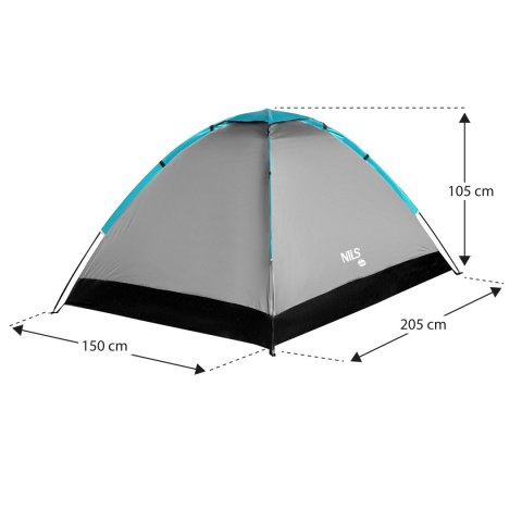 NC3021 NAMIOT KEMPINGOWY SZARY NILS CAMP