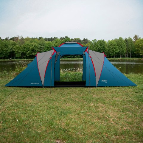 NC6431 NAMIOT KEMPINGOWY NIEBIESKI-JASNO SZARY HIGHLAND IV NILS CAMP