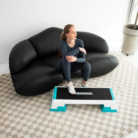 Step fitness HMS Premium AS007, biało-miętowy