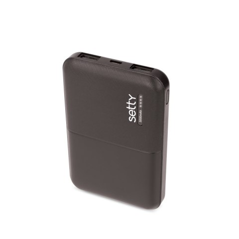 Setty power bank 5000 mAh SPB-05 czarny