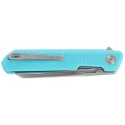 Nóż składany Bestechman Dundee Sheepfoot Tiffany Blue G10, Stonewashed/Satin D2 by Ostap Hel (BMK09B)