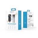 Forever ładowarka samochodowa PD QC CC-06 1x USB-C 1x USB 20W czarna + kabel USB-C - USB-C 60W