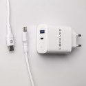 Forever ładowarka sieciowa PD QC TC-07-30AC 1x USB-C 1x USB 30W biała + kabel USB-C - USB-C 60W