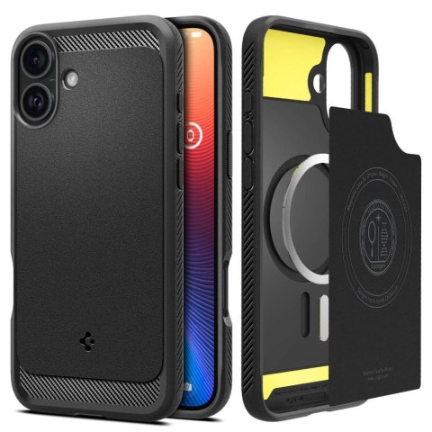 Spigen nakładka Rugged Armor Mag MagSafe do iPhone 16 6,1" matowa czarna