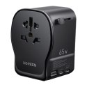 Uniwersalny adapter podróżny / ładowarka sieciowa Ugreen S550, 65W, 2x USB-C, 1x USB-A
