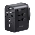 Uniwersalny adapter podróżny / ładowarka sieciowa Ugreen S550, 65W, 2x USB-C, 1x USB-A