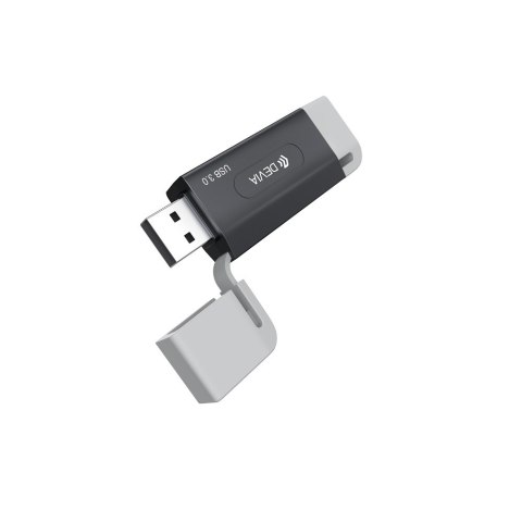 Devia czytnik kart 2w1 EL240 USB/USB-C 3.0 czarny