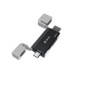 Devia czytnik kart 2w1 EL240 USB/USB-C 3.0 czarny