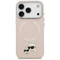 Karl Lagerfeld nakładka Magsafe PU case with Karl&Choupette heads pins logo and metal camera buttons do iPhone 17 Pro beżowa